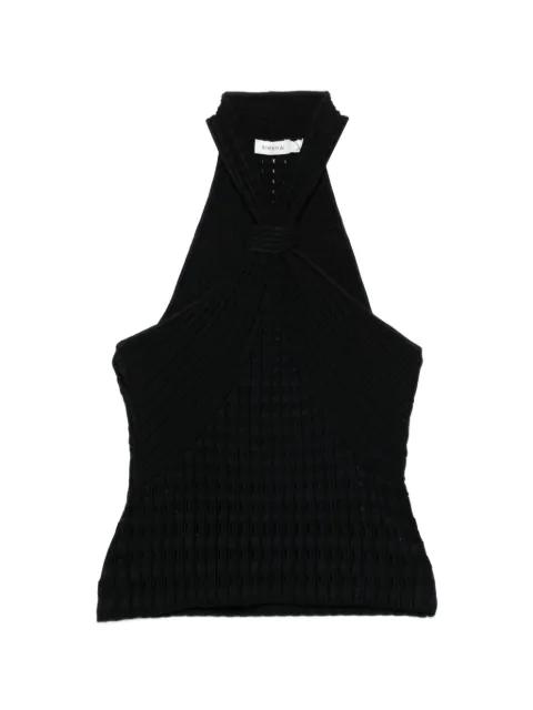 halterneck textured top by SIMKHAI