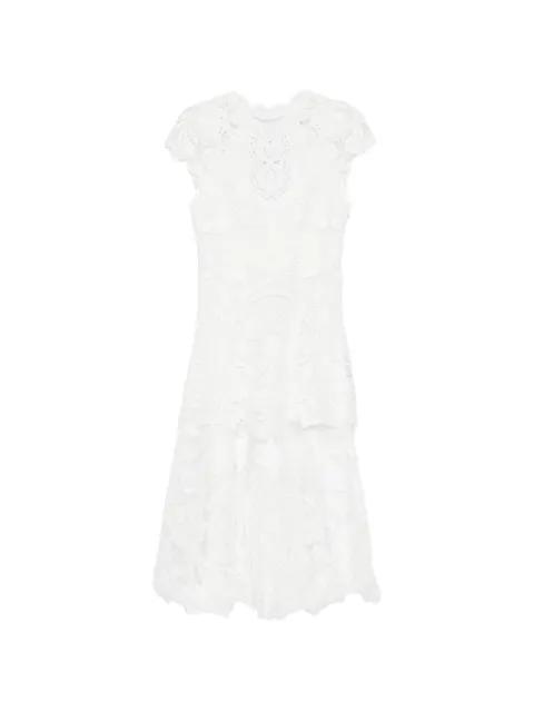 lace-detail layered midi dress by SIMKHAI