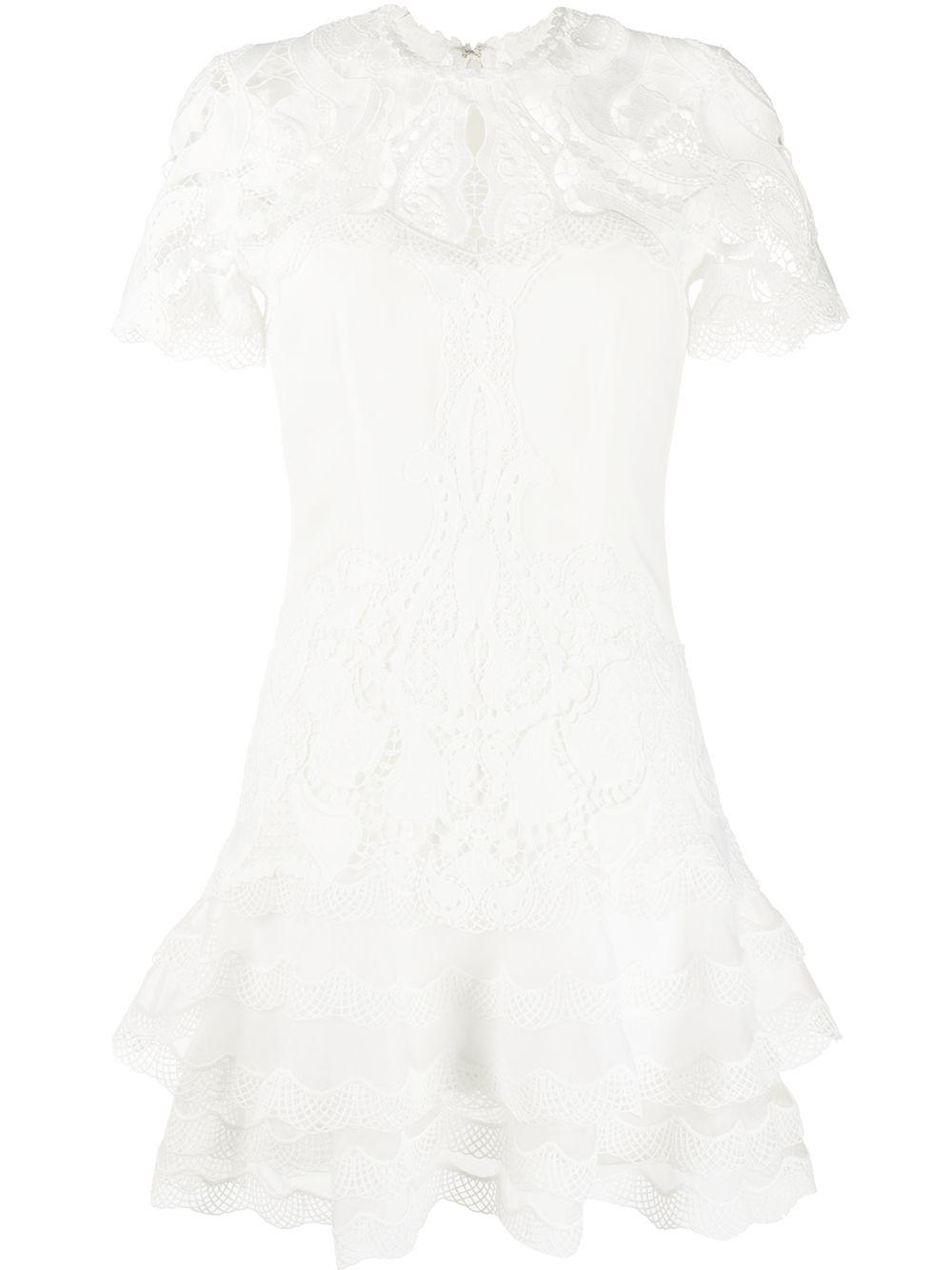 lace-panelled crepe dress by SIMKHAI