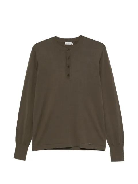 long-sleeve button-placket sweater by SIMKHAI