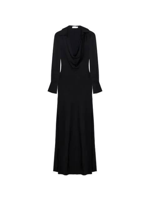 long sleeve cowl maxi dress by SIMKHAI