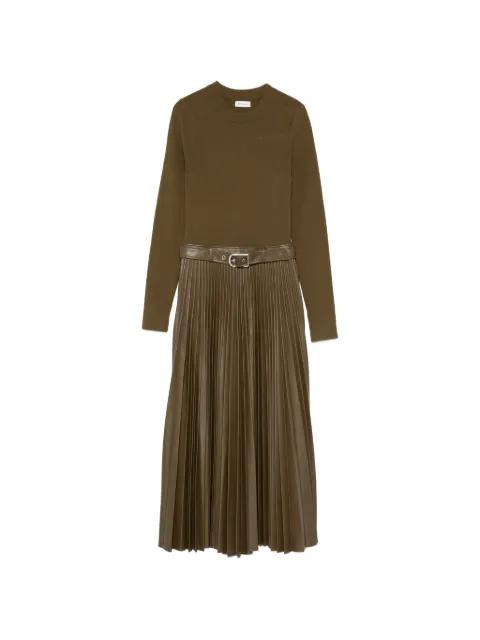 long-sleeve pleated dress by SIMKHAI
