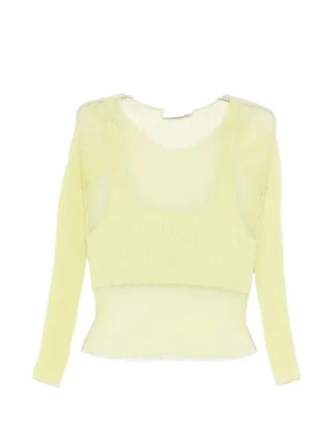 long-sleeve sheer top by SIMKHAI