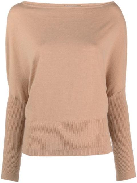 off-shoulder wool-blend jumper by SIMKHAI