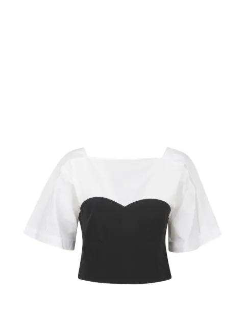 panelled sweetheart-neck top by SIMKHAI