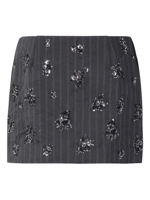 pinstripe embellished mini skirt by SIMKHAI