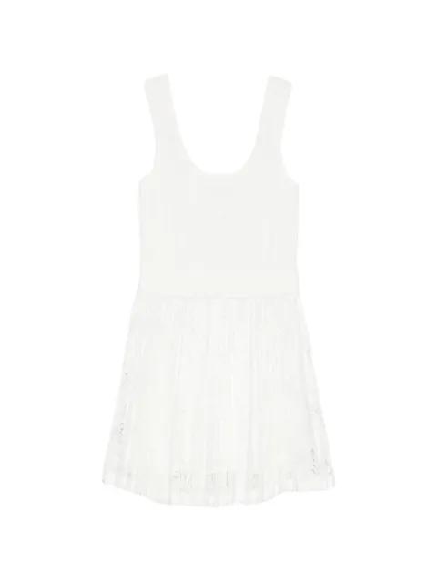 pleated lace mini dress by SIMKHAI