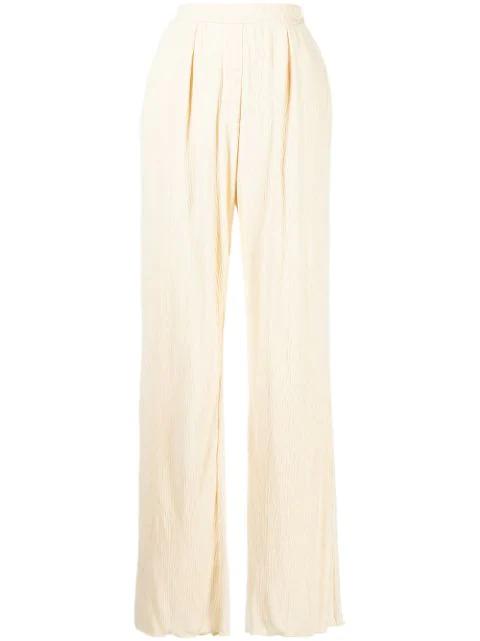plissé straight-leg trousers by SIMKHAI