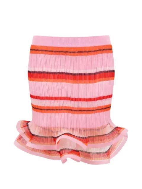 ruffled striped mini skirt by SIMKHAI