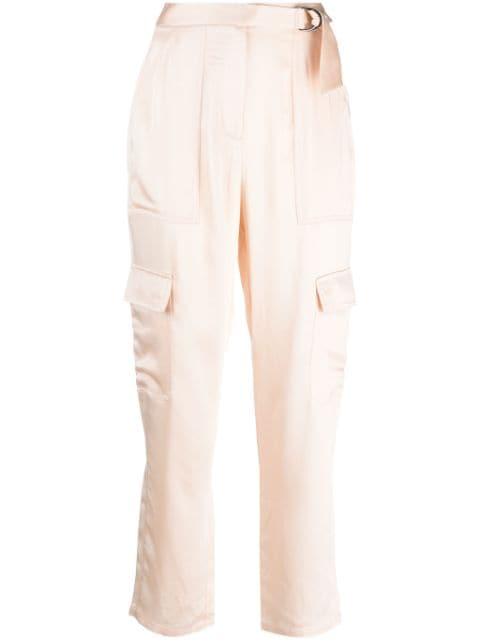 satin-finish cropped trousers by SIMKHAI