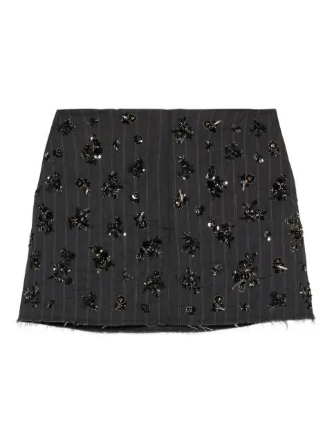 striped embellished mini skirt by SIMKHAI