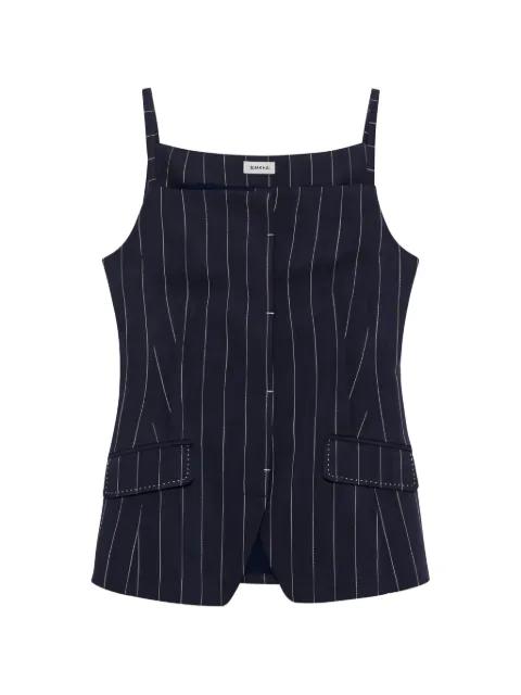 striped-pattern sleeveless blouse by SIMKHAI