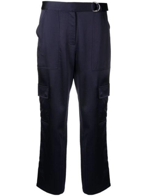 tapered-leg satin trousers by SIMKHAI
