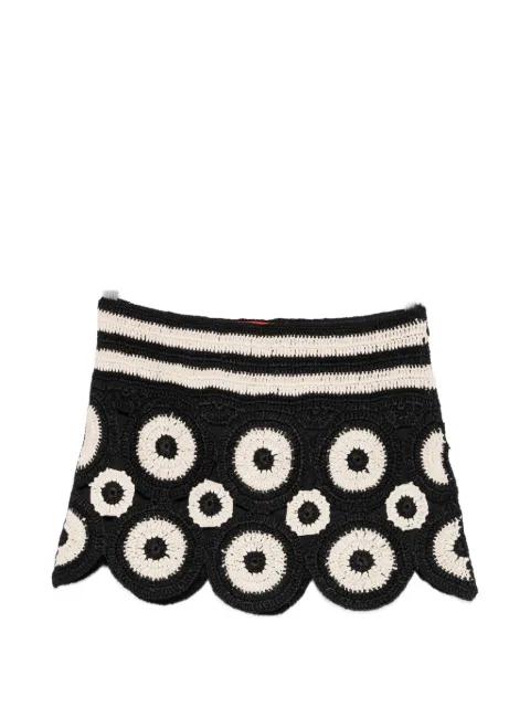 Beep Beep crochet mini skirt by SIMON MILLER