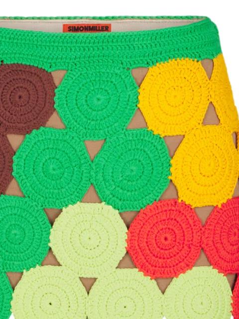 Beep Beep crochet mini skirt by SIMON MILLER