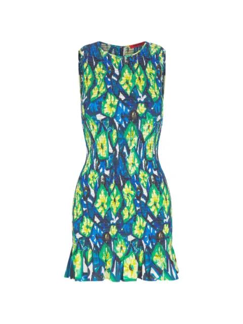 Belle Smocked sleeveless cotton mini dress by SIMON MILLER