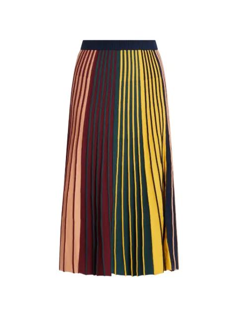 Celia striped pleated midi skirt by SIMON MILLER