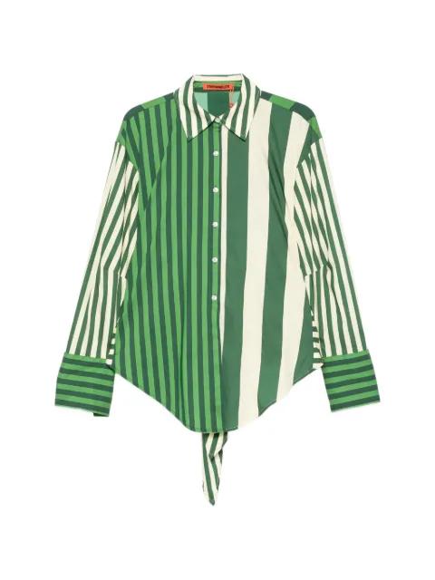 Loch striped button-up shirt by SIMON MILLER