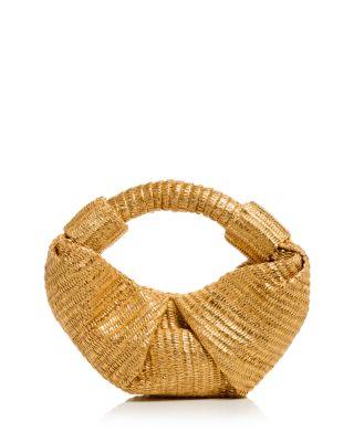 Metallic Woven Top Handle Bag by SIMON MILLER