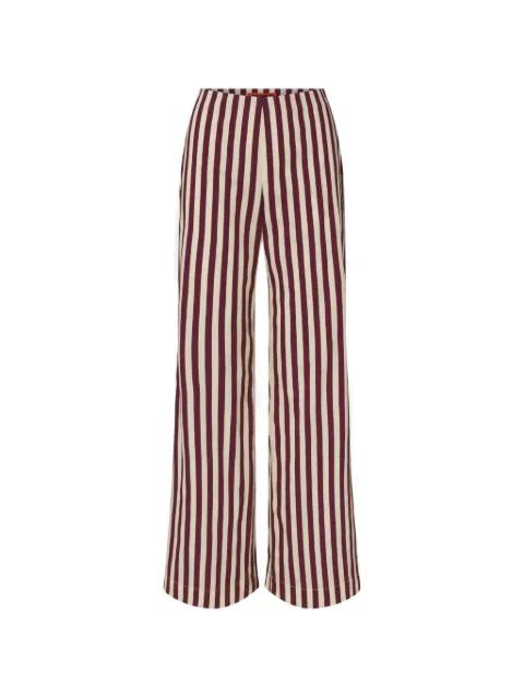 Pia striped poplin trousers by SIMON MILLER