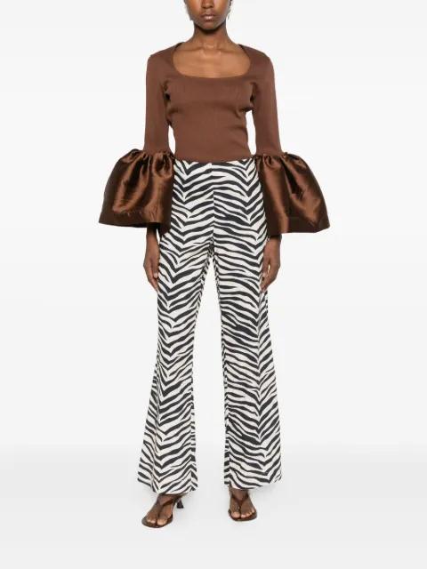 Pia zebra-print trousers by SIMON MILLER