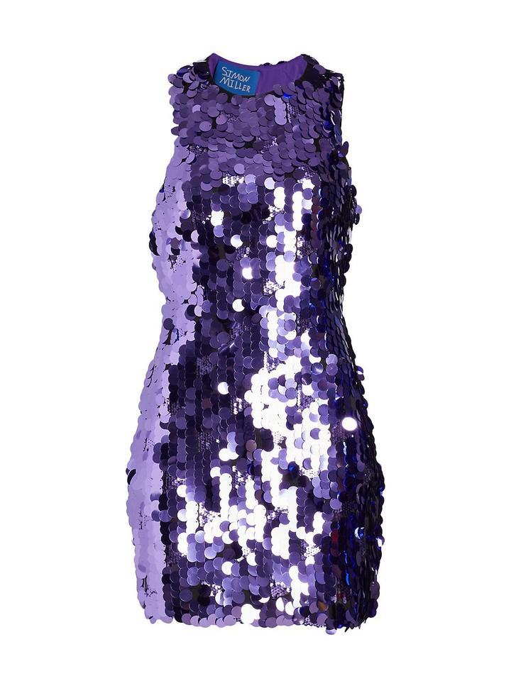 Simon Miller Purple The Hustle Lou Sequin Minidress Short Night Out Dress by SIMON MILLER