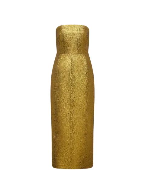 Verdelle strapless midi dress by SIMON MILLER