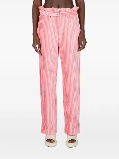 belted trousers by SIMON MILLER