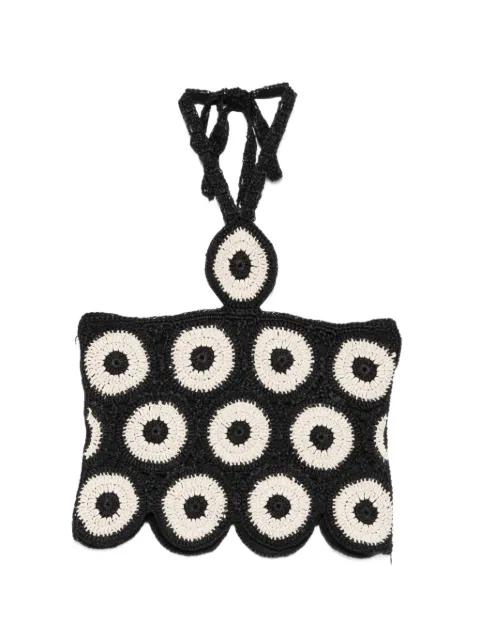 crochet cropped top by SIMON MILLER