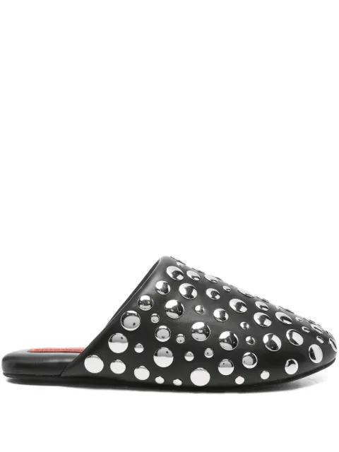 stud-embellished slippers by SIMON MILLER