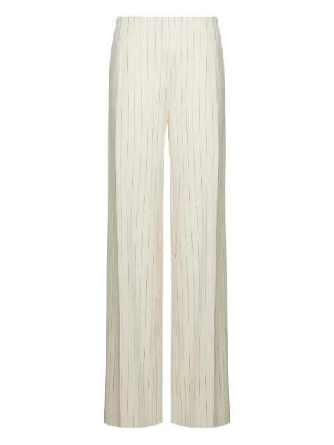 Gessato pinstripe palazzo trousers by SIMONA CORSELLINI