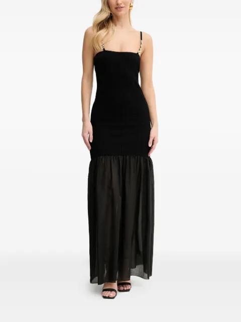 embellished-straps tiered maxi dress by SIMONA CORSELLINI