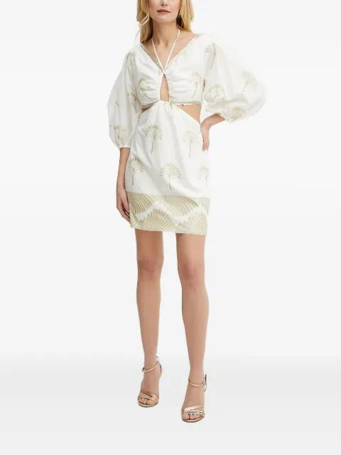 embroidered-flowers cut-out mini dress by SIMONA CORSELLINI