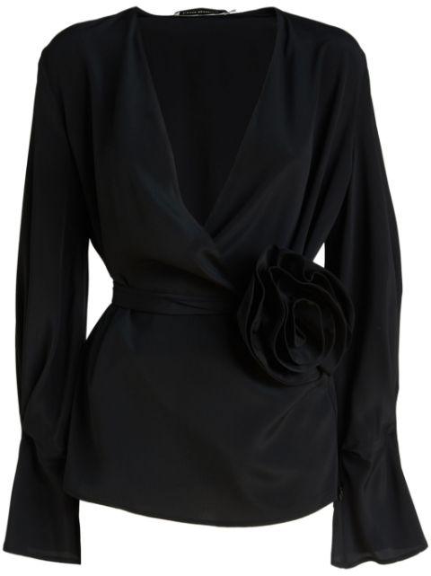 floral-appliqué blouse by SIMONA CORSELLINI