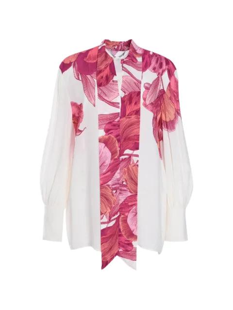floral-print self-tie blouse by SIMONA CORSELLINI