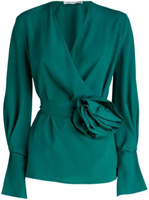flower-detailing blouse by SIMONA CORSELLINI