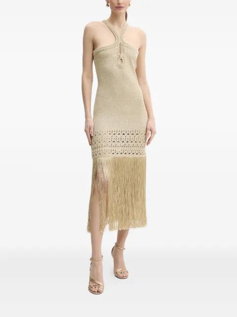 fringe-edges midi dress by SIMONA CORSELLINI