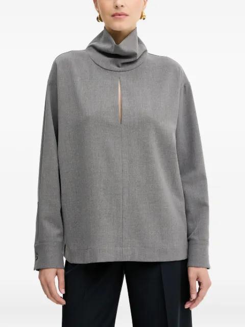 keyhole turtleneck top by SIMONA CORSELLINI