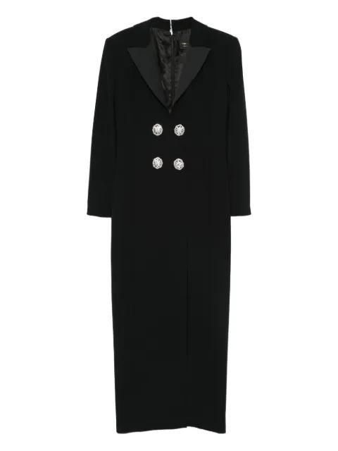 lapel-embellished maxi dress by SIMONA CORSELLINI