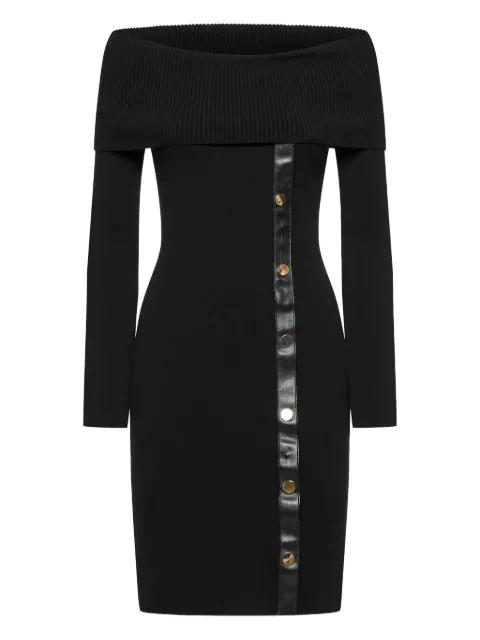 off-shoulder button-detail mini dress by SIMONA CORSELLINI