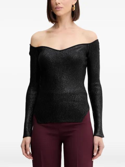 off-shoulder long-sleeve sweater by SIMONA CORSELLINI