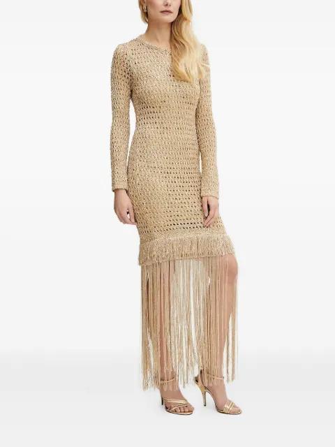 open-back fringe mini dress by SIMONA CORSELLINI