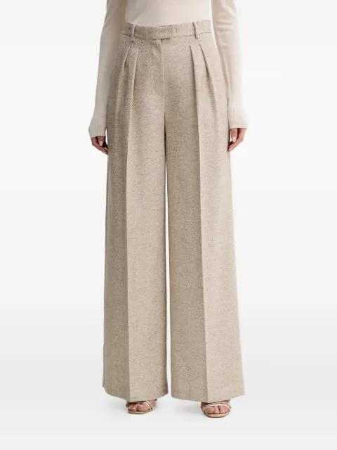 pleated herringbone trousers by SIMONA CORSELLINI