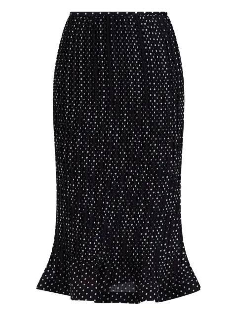 pleated polka-dot midi skirt by SIMONA CORSELLINI