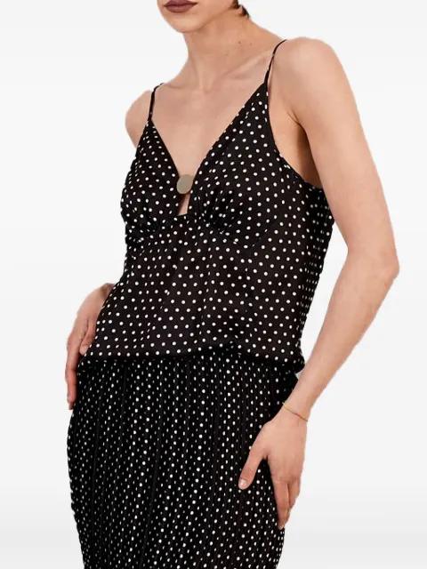 polka-dot button-detail top by SIMONA CORSELLINI