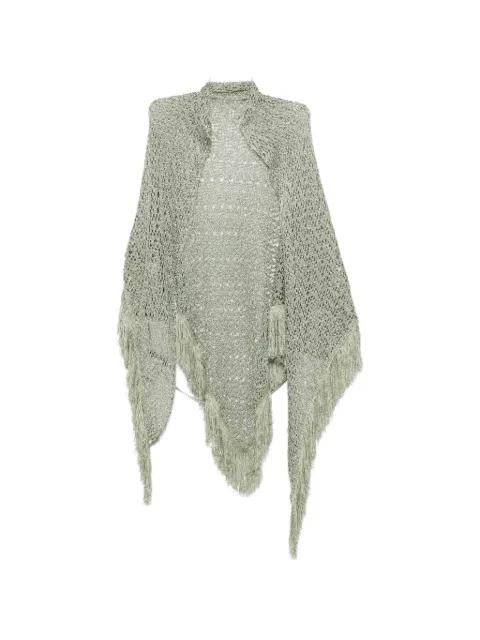 sequin-embellished fringe-trimmed scarf by SIMONA CORSELLINI