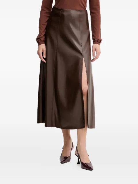 slit-detail panelled midi skirt by SIMONA CORSELLINI