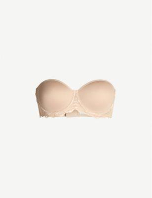 Caresse woven and stretch-lace bra by SIMONE PERELE