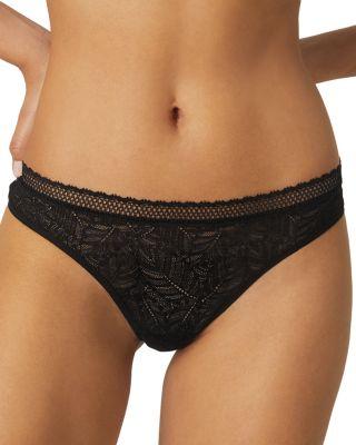 Comete Feather & Fan Lace Thong by SIMONE PERELE