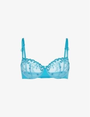 Délice floral-embroidered half-cup bra by SIMONE PERELE